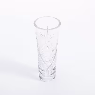 Ваза для цветов с рельефным декором, стекло, СССР, 1970-1990 гг.