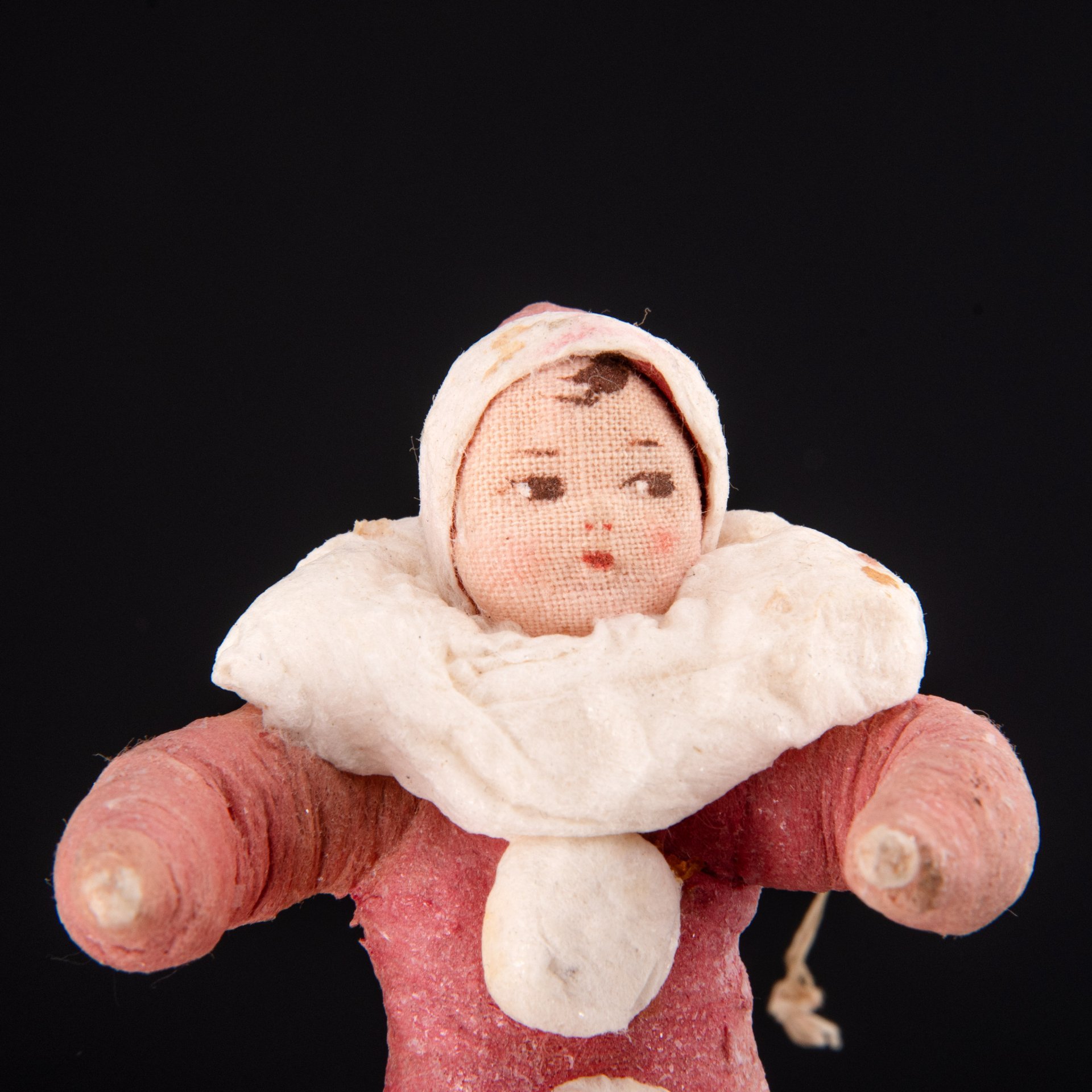 Игрушка ёлочная "Клоун" ("Арлекин"), вата, (прессованная), роспись, ткань