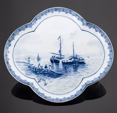 Блюдо декоративное с речным пейзажем, Villeroy & Boch