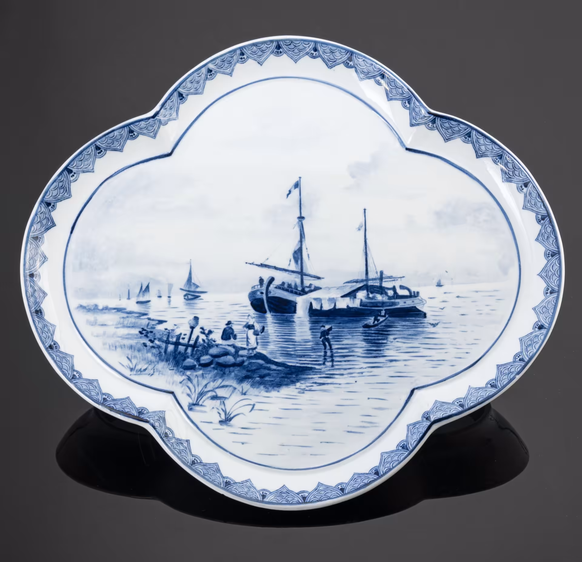 Блюдо декоративное с речным пейзажем, Villeroy & Boch