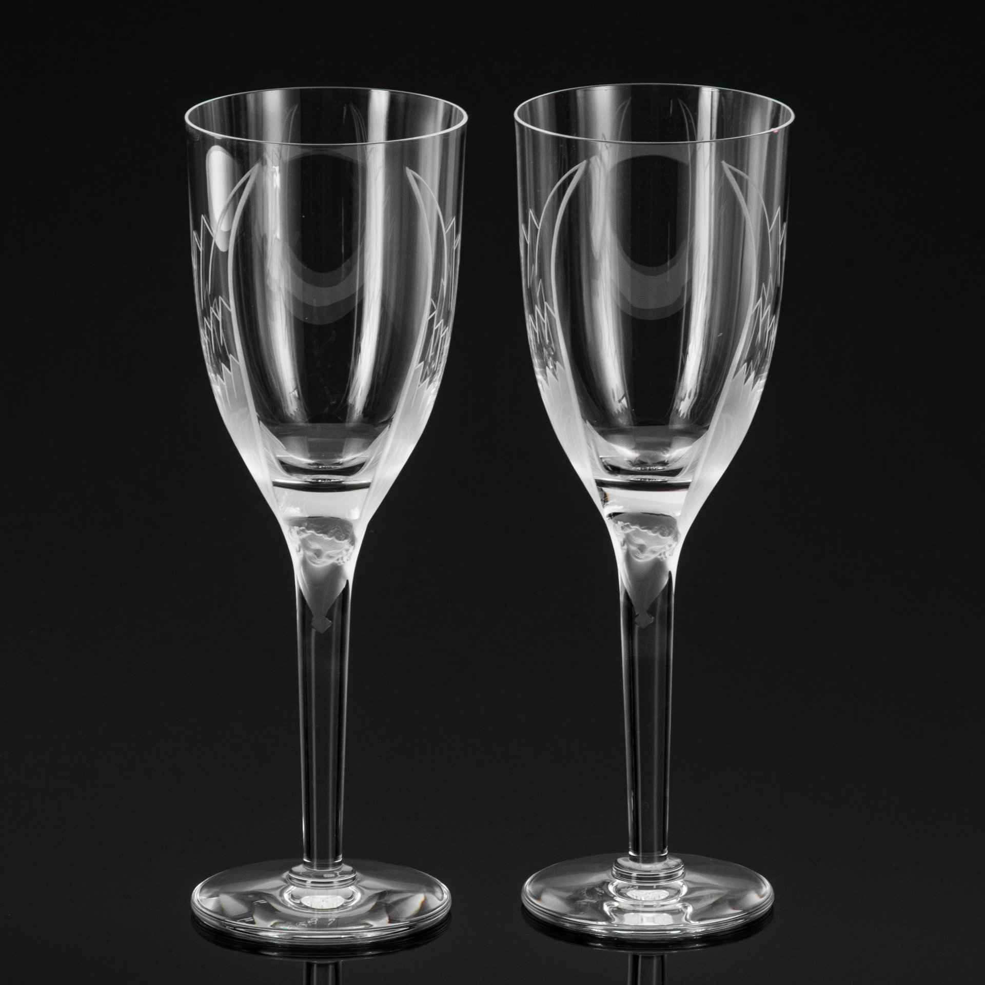 Пара бокалов для шампанского "Ангел", Lalique (Лалик)