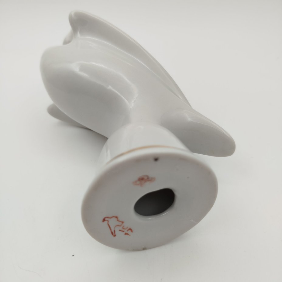 Статуэтка "Белый лебедь", фарфор, золочение, Дулевский фарфоровый завод (Дулёво), СССР, 1970-1990 гг.