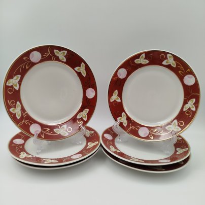 Набор десертных тарелок "Слива" на 6 персон, автор А.А. Чекулина