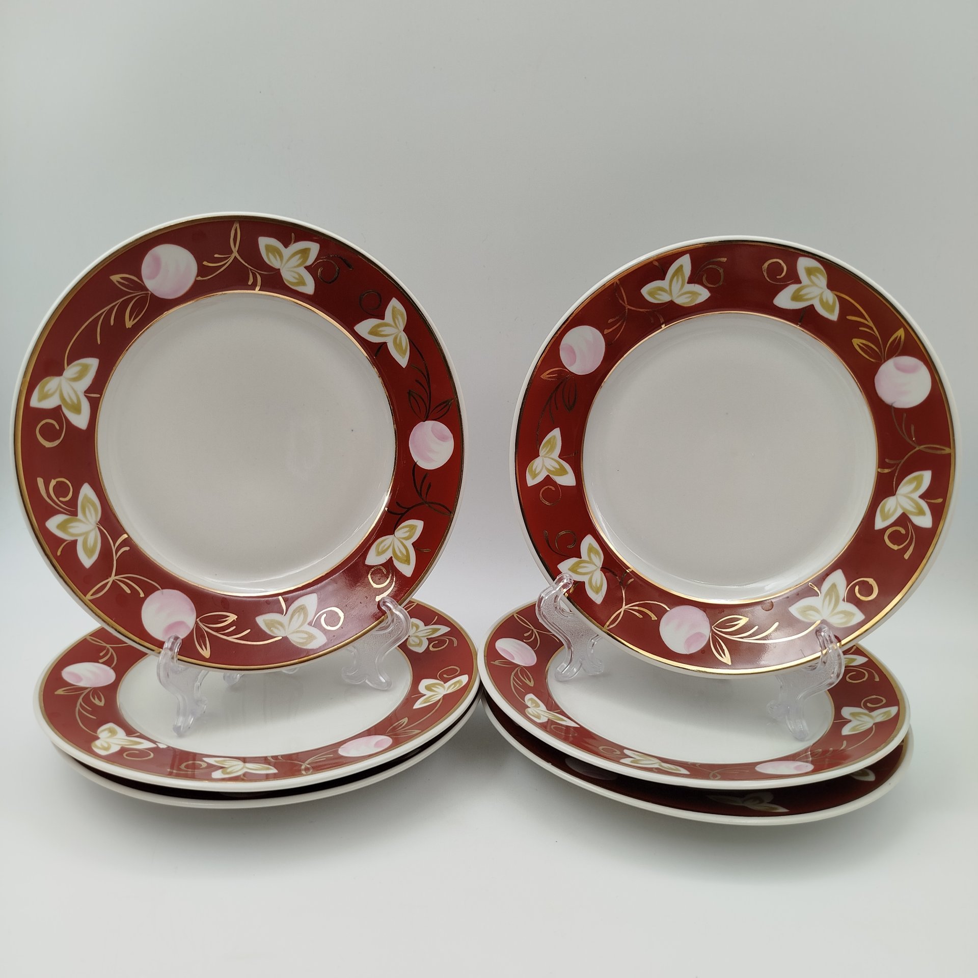 Набор десертных тарелок "Слива" на 6 персон, автор А.А. Чекулина