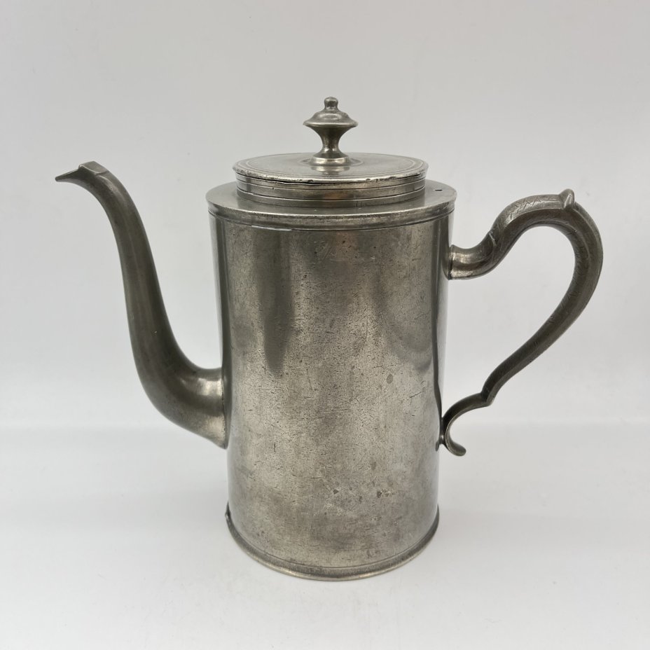 Кофейник (чайник), металл, сплав металлов (олово?), Европа, 1890-1920 гг.