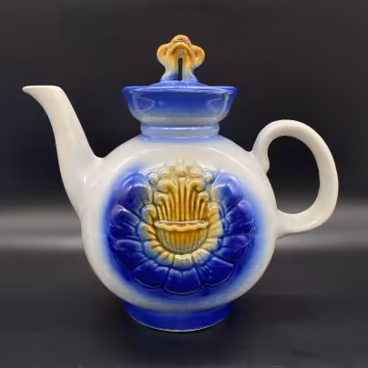 Чайник доливной с цветочным декором