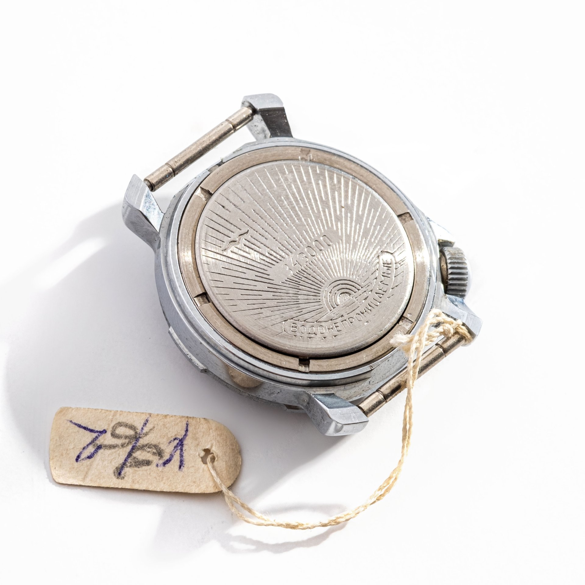 Часы мужские наручные "Амфибия" с изображением якоря, в родной коробке с паспортом, сталь, стекло, часовой завод "Восток", г. Чистополь, СССР, 1991 г., Чистопольский часовой завод «Восток»