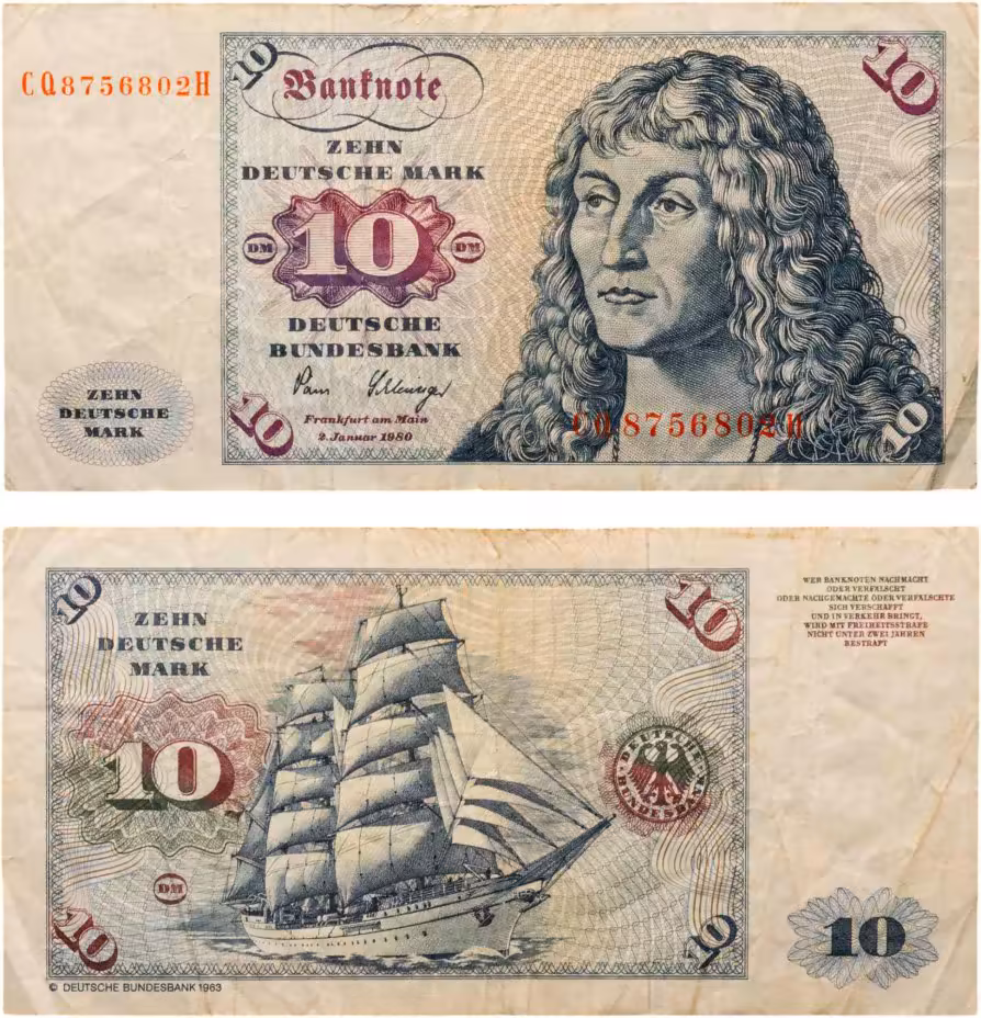 Германия ФРГ 10 марок 1980 год