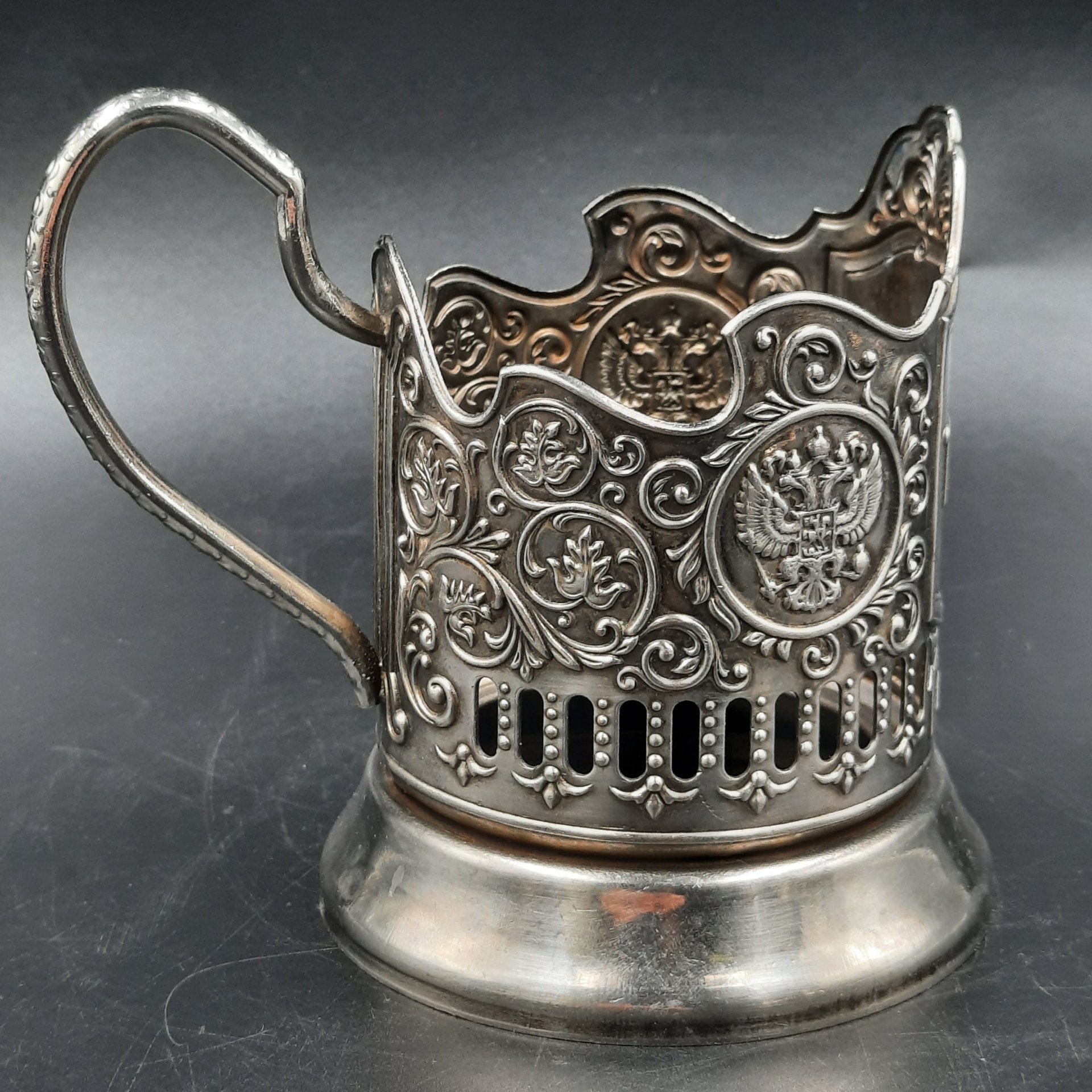 Подстаканник "РЖД", металл, Кольчугинский завод цветных металлов, Российская Федерация, 2010-2020 гг.