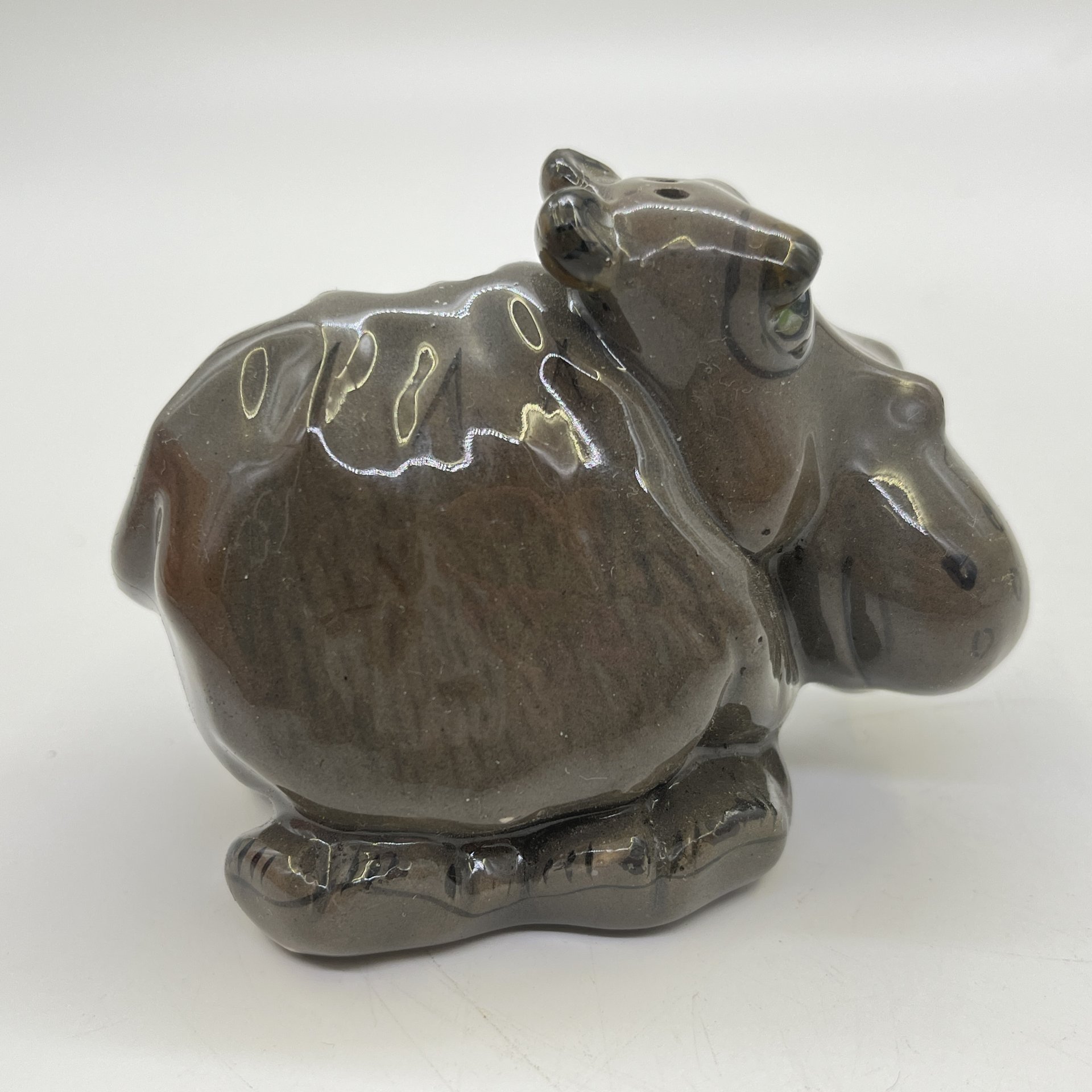 Солонка "Бегемот", Blue Sky, керамика, роспись, США, 2000-2020 гг.