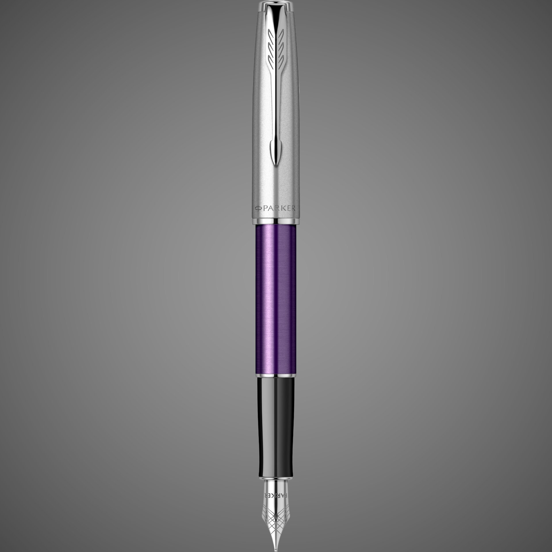 Перьевая ручка Parker Sonnet Essentials Violet SB Steel CT, перо: F, цвет чернил black, в подарочной упаковке., Металлы: нержавеющая сталь, палладий, пластик