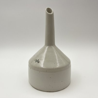 Воронка Бюхнера (прибор для вакуумной фильтрации растворов), фарфор, Ленинградский фарфоровый завод (ЛФЗ), СССР, 1940-1950 гг.