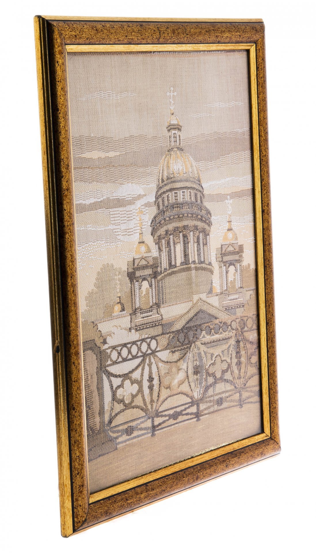 Панно настенное "Исаакиевский собор", гобелен, рама, стекло, СССР, 1970-1990 гг.