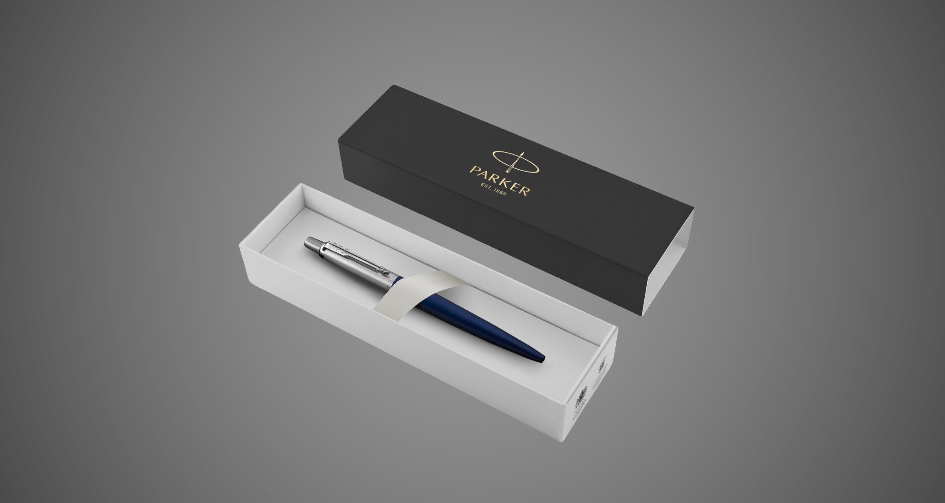 Шариковая ручка Parker Jotter Essential, Royal Blue CT, стержень: M, цвет чернил : blue или black, Лаки и смолы: лак, нержавеющая сталь