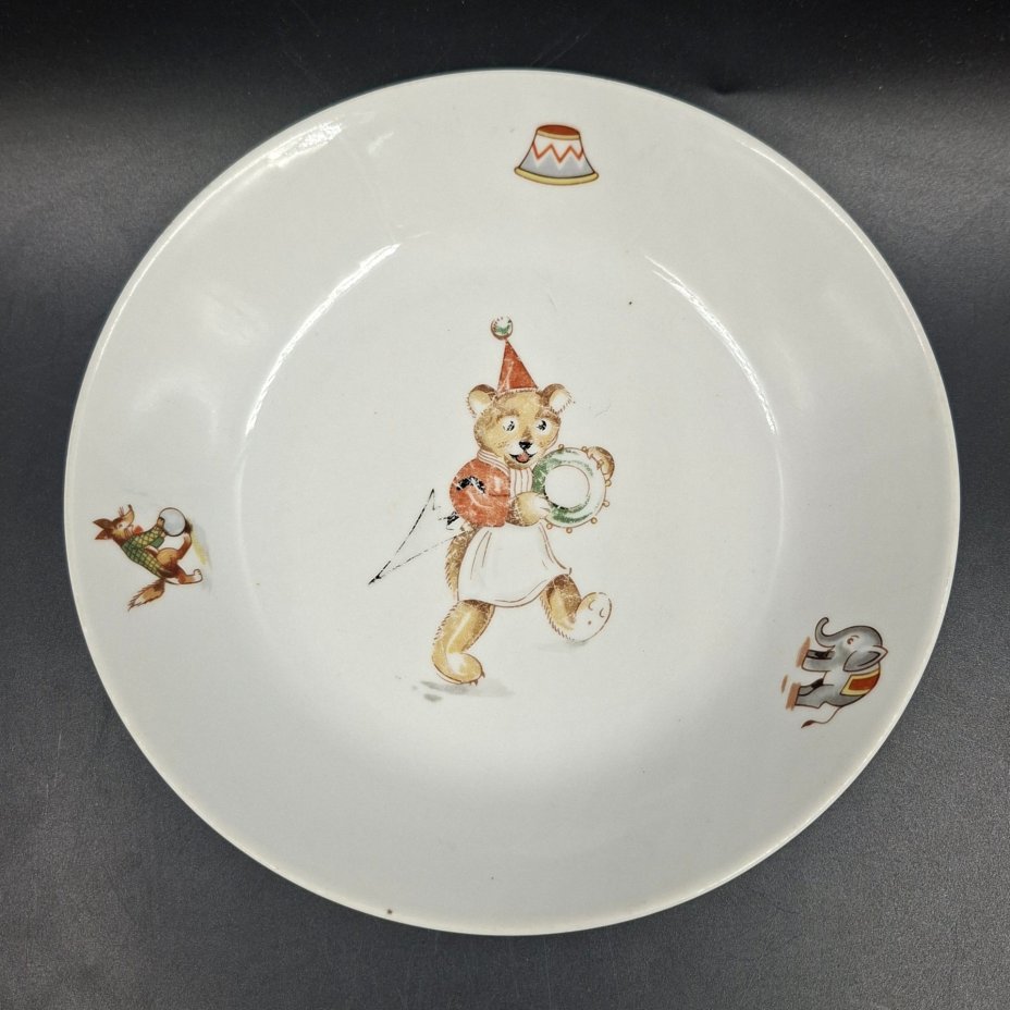 Набор детский из двух тарелок с изображением цирковых животных