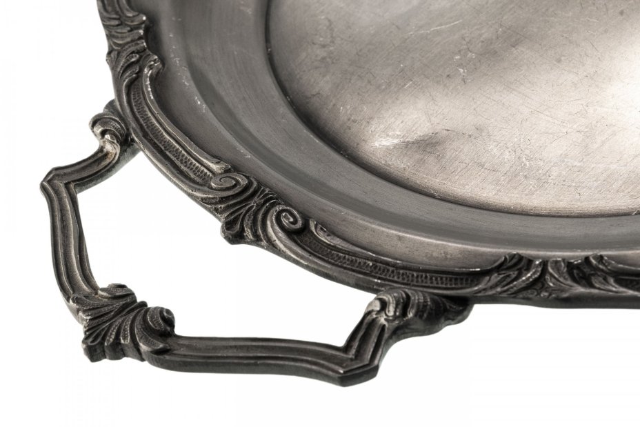 Сервиз кофейный (4 предмета и поднос), олово, Германия, 1950-1970 гг.