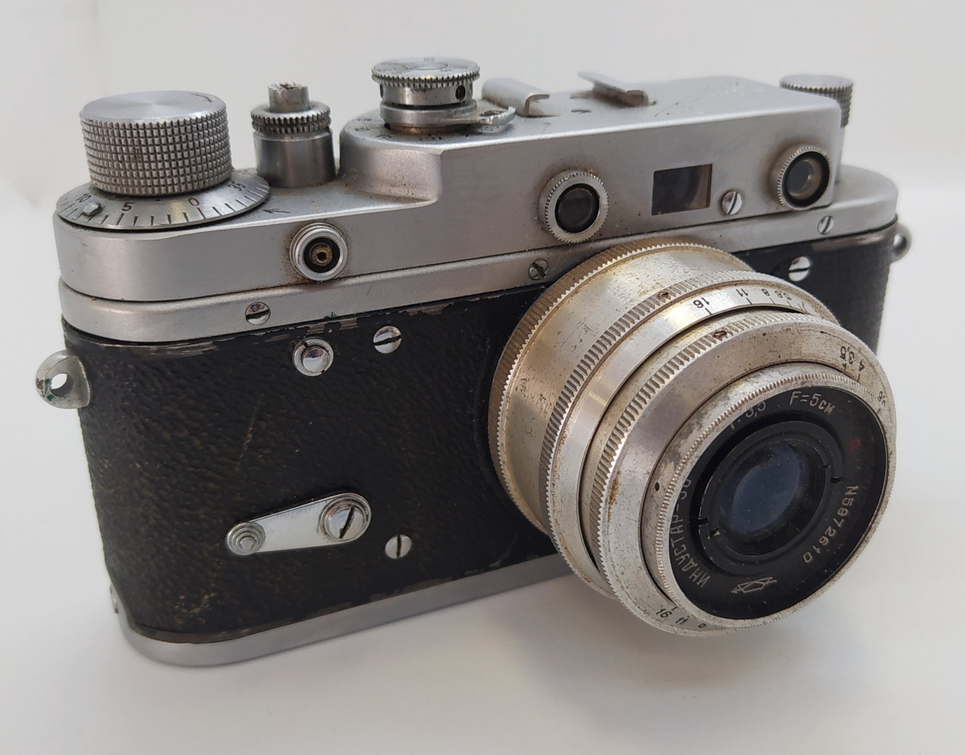 Фотоаппарат "Зоркий 2-С" с объективом "Индустар-50", Красногорский механический завод (КМЗ)