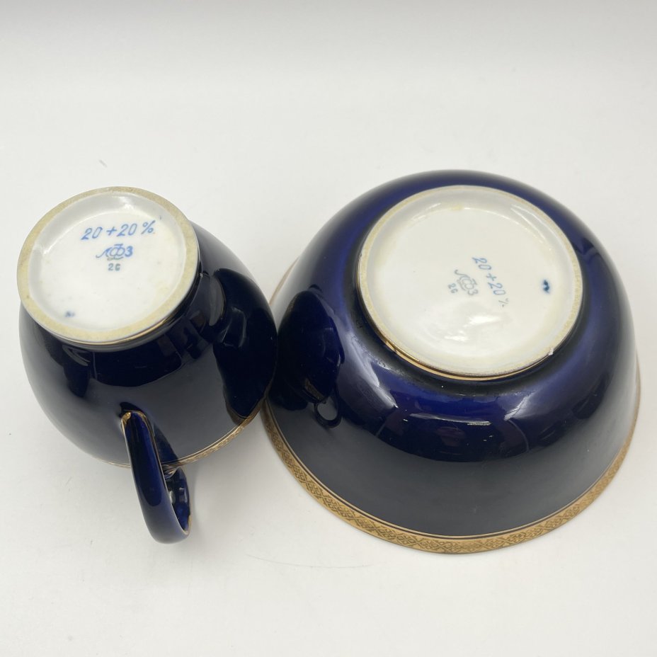 Сервиз чайный с орнаментальным декором (в подборе) на 6 персон, 16 предметов