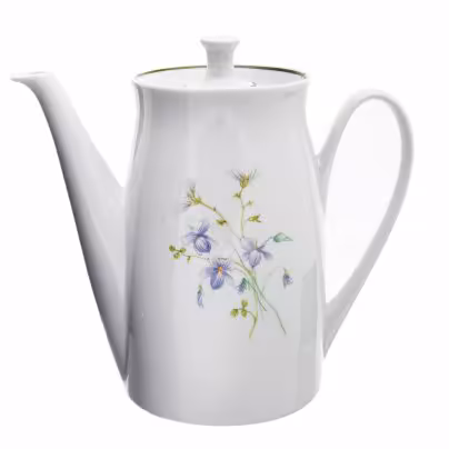 Кофейник "Ирисы", Дмитровский фарфоровый завод (ДФЗ Вербилки)