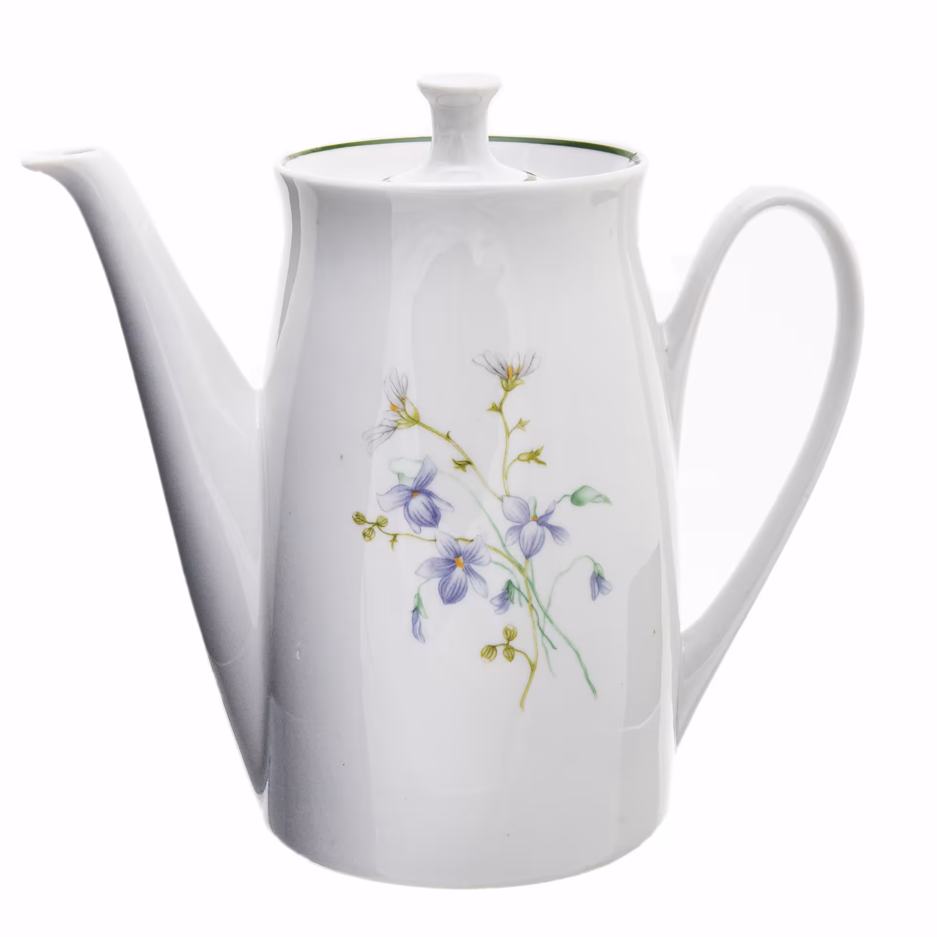 Кофейник "Ирисы", Дмитровский фарфоровый завод (ДФЗ Вербилки)