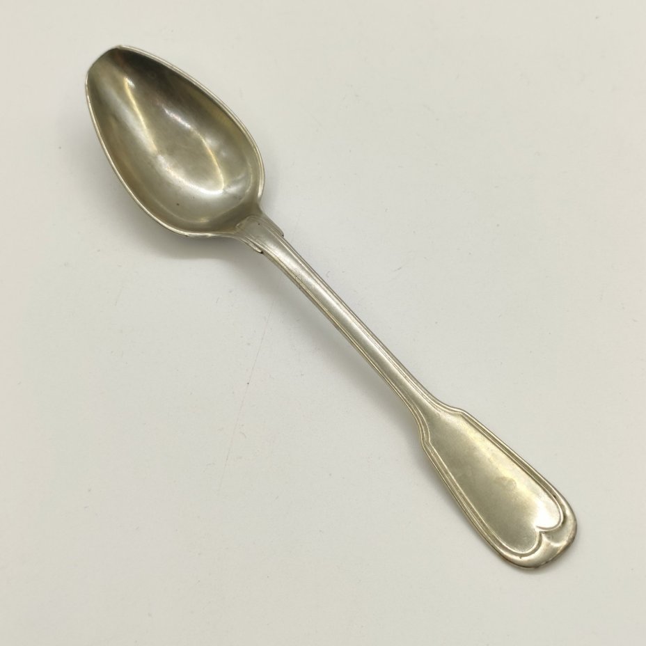 Ложка чайная, сплав металлов (альпака/alpacca), Arthur Krupp, Berndorf (Берндорфская фабрика металлических изделий), Австрия, 1880-1891 гг.