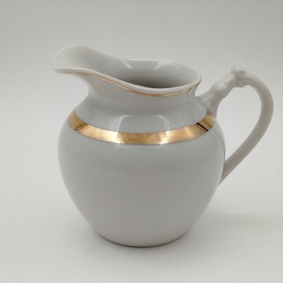 Молочник, фарфор, золочение, Дулевский фарфоровый завод (Дулёво), СССР, 1967 г.