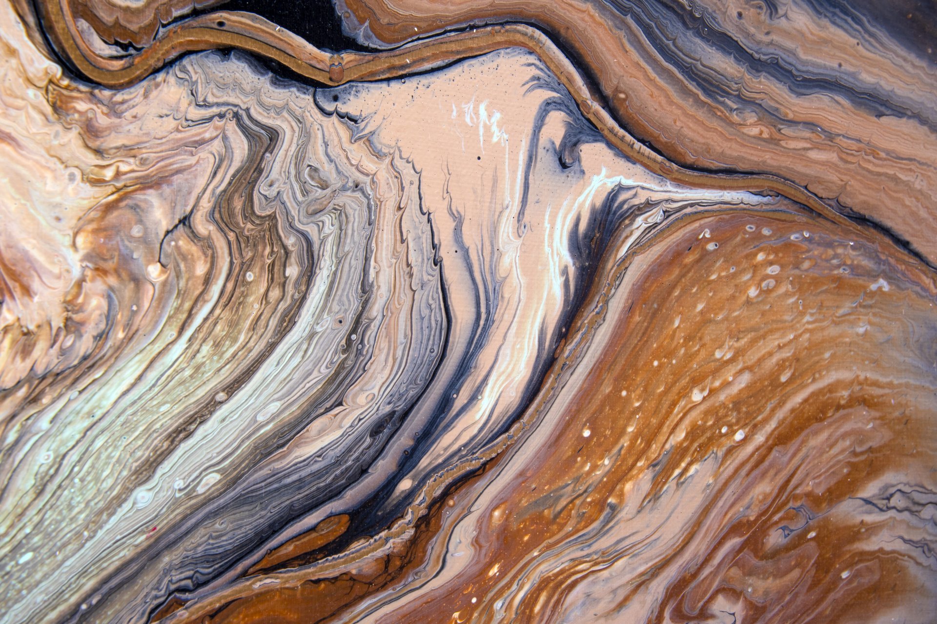 Картина «Мраморный срез. Абстракция», авторская работа в технике Fluid Art, холст, акрил, художник Анна Лукьянова, Россия, 2021 г., холст на MDF, акрил