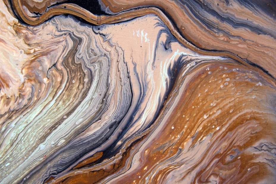 Картина «Мраморный срез. Абстракция», авторская работа в технике Fluid Art, холст, акрил, художник Анна Лукьянова, Россия, 2021 г., холст на MDF, акрил