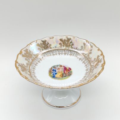 Конфетница "Мадонна", Bohemia, фарфор, деколь, люстр, золочение, Чехия, 1990-2010 гг.