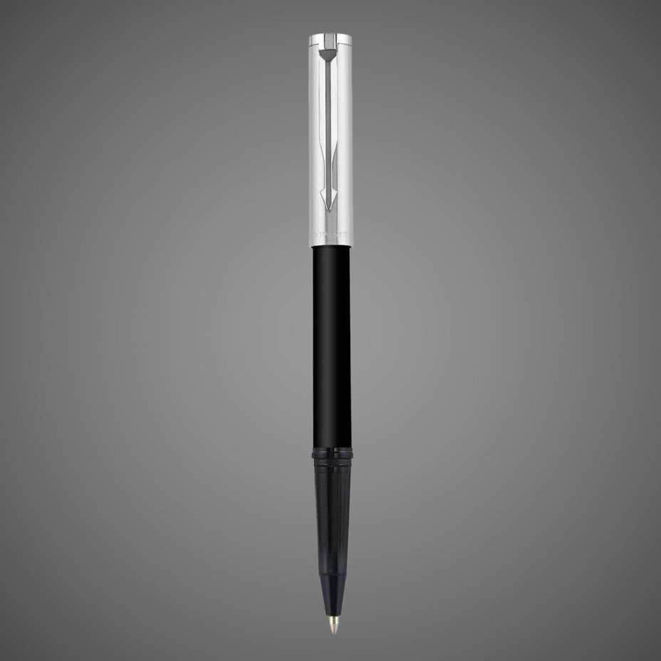 Подарочный набор: Шариковая ручка Parker "Beta Premium Silver" и Ежедневник черный, Металлы: нержавеющая сталь, пластик