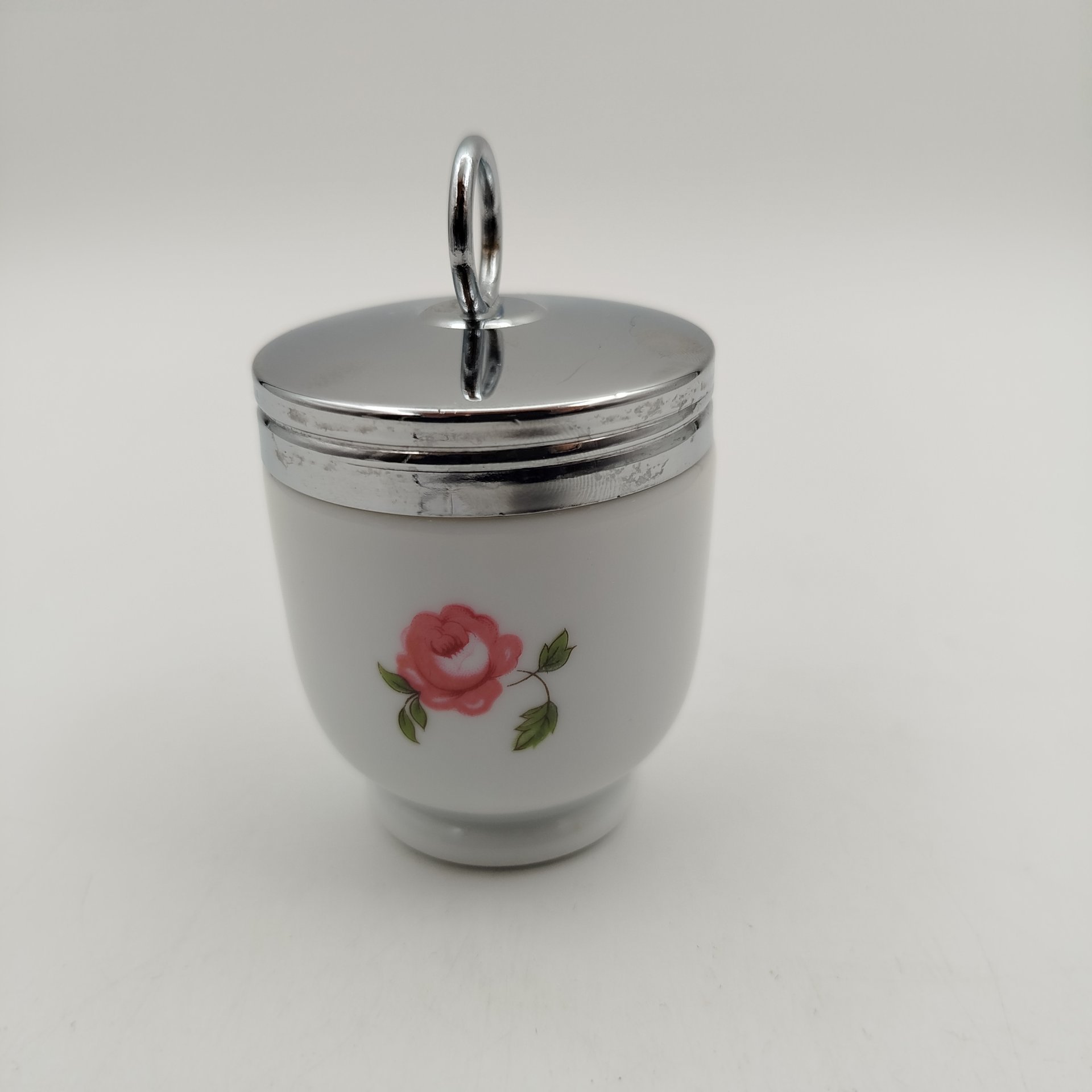 Кодлер с цветочным декором, фарфор, деколь, металл, Royal Worcester, Royal Worcester