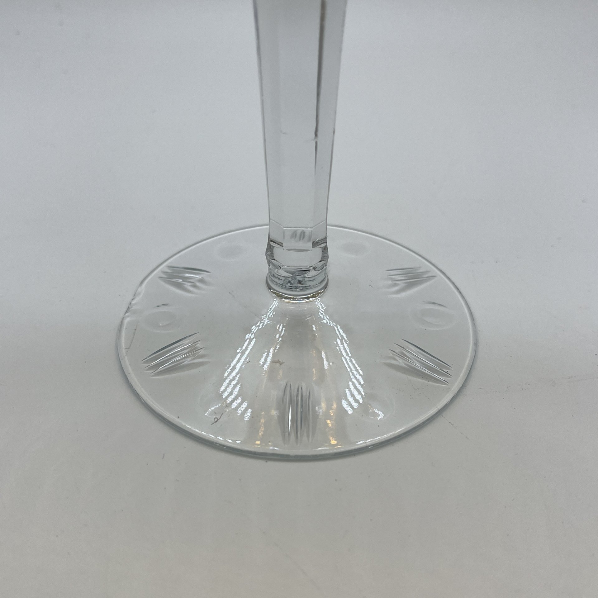 Бокал янтарного оттенка, хрусталь, алмазная грань, Германия, 1960-1990 гг.