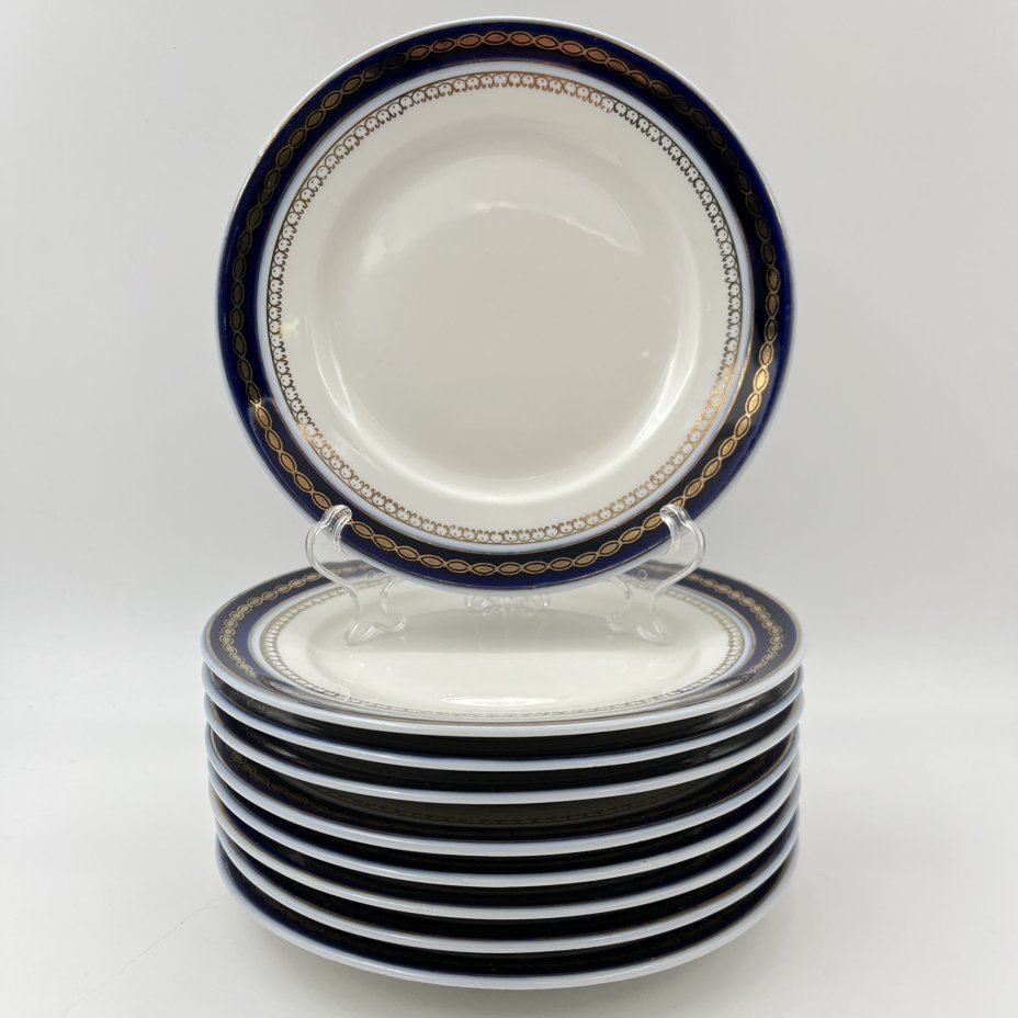 Набор из 9-ти пирожковых (закусочных) тарелок с орнаментальным декором