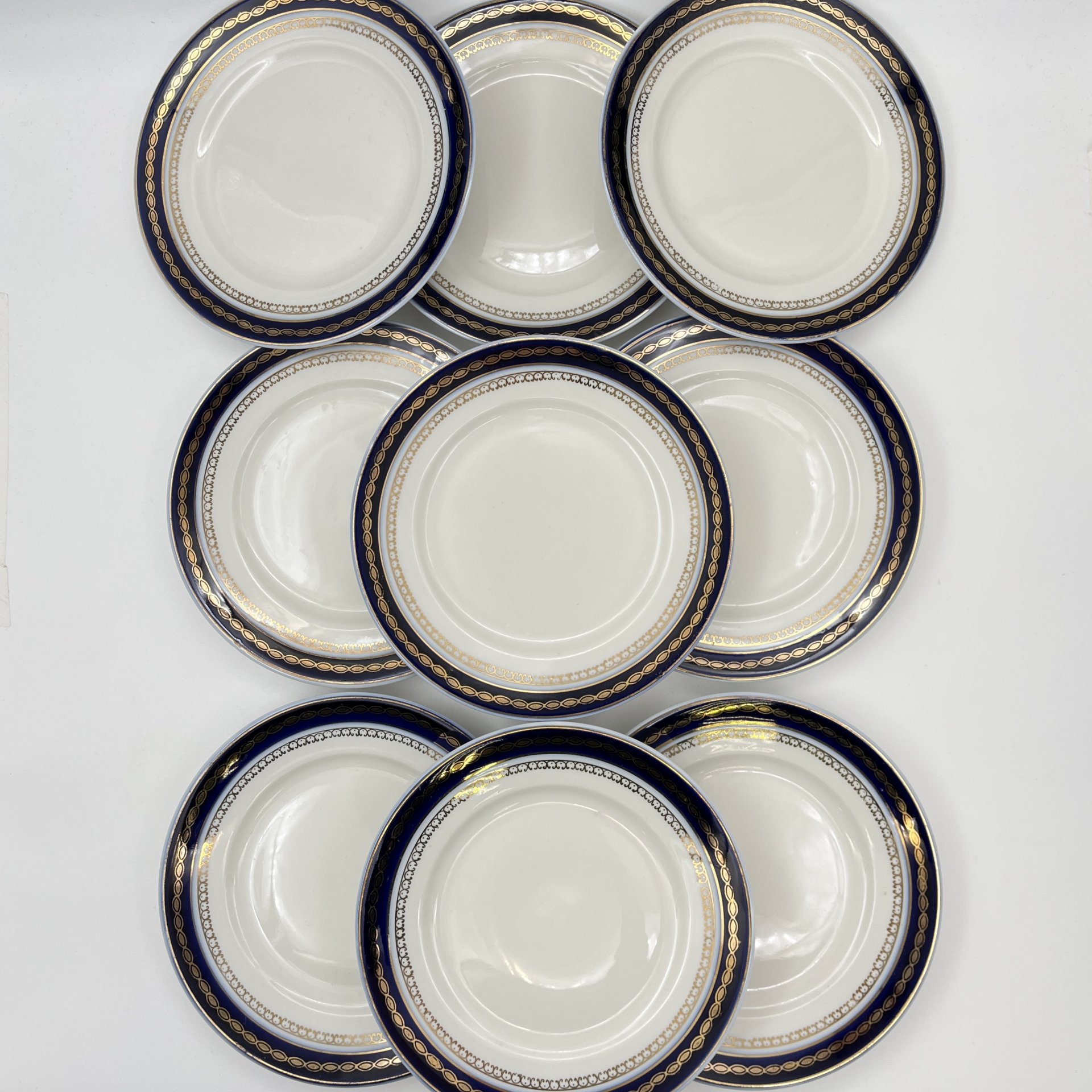 Набор из 9-ти пирожковых (закусочных) тарелок с орнаментальным декором