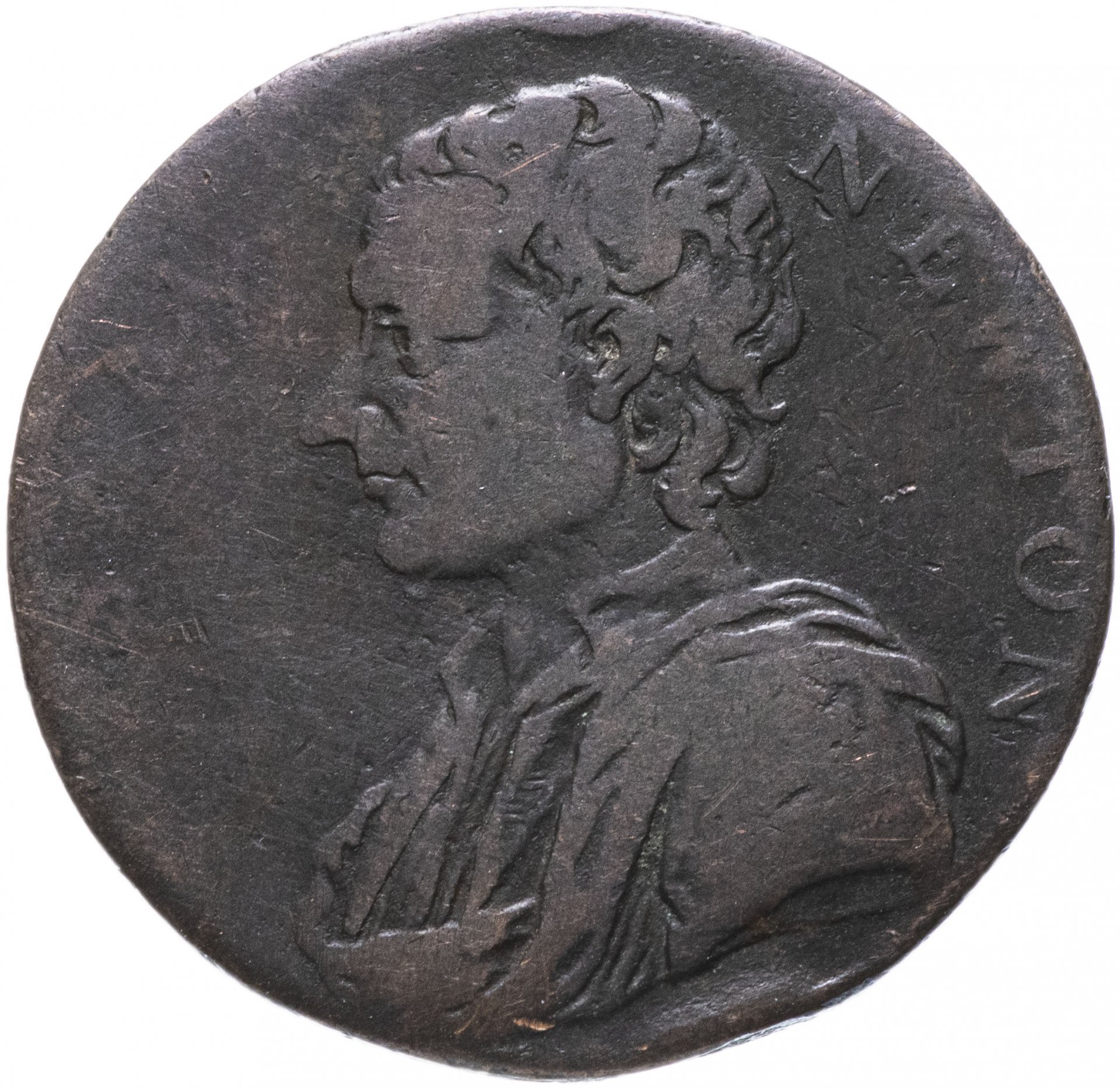 Великобритания 1/2 пенни (Half Penny) 1793 Исаак Ньютон (Isaac Newton)