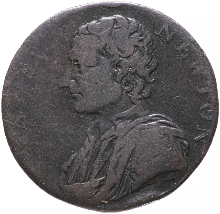 Великобритания 1/2 пенни (Half Penny) 1793 Исаак Ньютон (Isaac Newton)