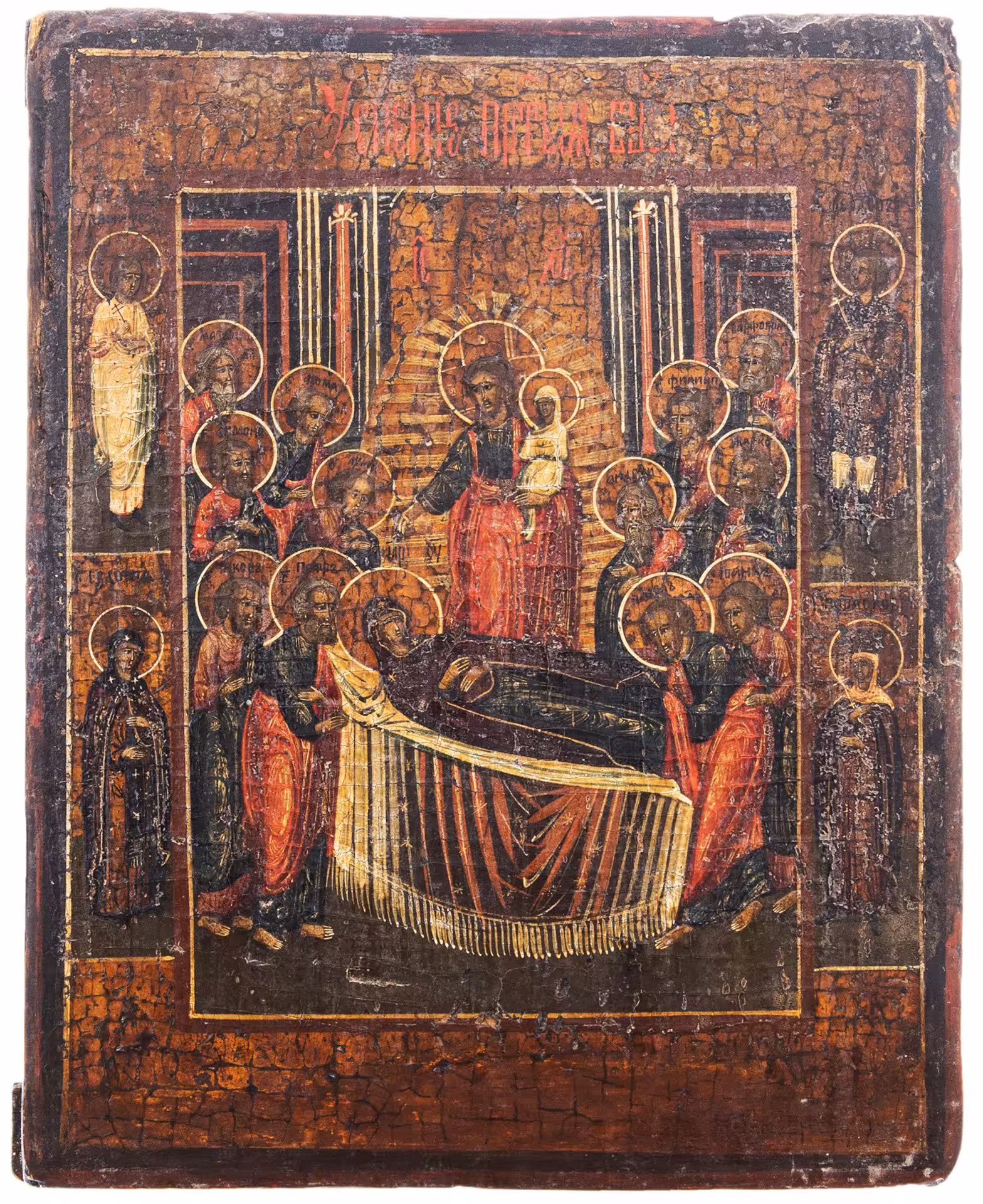 Икона "Успение Пресвятой Богородицы", дерево, темпера, Российская Империя, 1850-1900 гг.