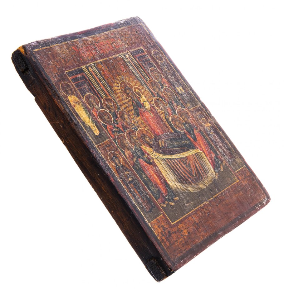 Икона "Успение Пресвятой Богородицы", дерево, темпера, Российская Империя, 1850-1900 гг.