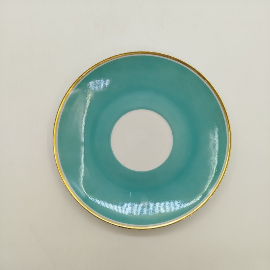 Пара чайная, фарфор, крытье, золочение, Lichte Porzellan (Лихте), ГДР, 1966-1985 гг.