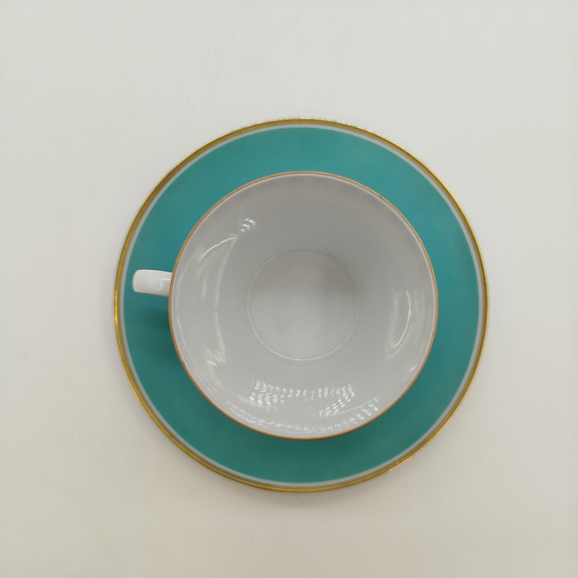Пара чайная, фарфор, крытье, золочение, Lichte Porzellan (Лихте), ГДР, 1966-1985 гг., Lichte Porzellan (Лихте)