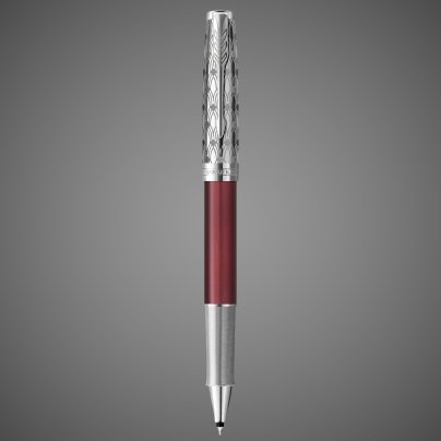 Ручка-роллер Parker Sonnet Premium Refresh RED CT, стержень: F, цвет чернил: black, в подарочной упаковке, Лаки и смолы: лак, латунь, нержавеющая сталь, палладий
