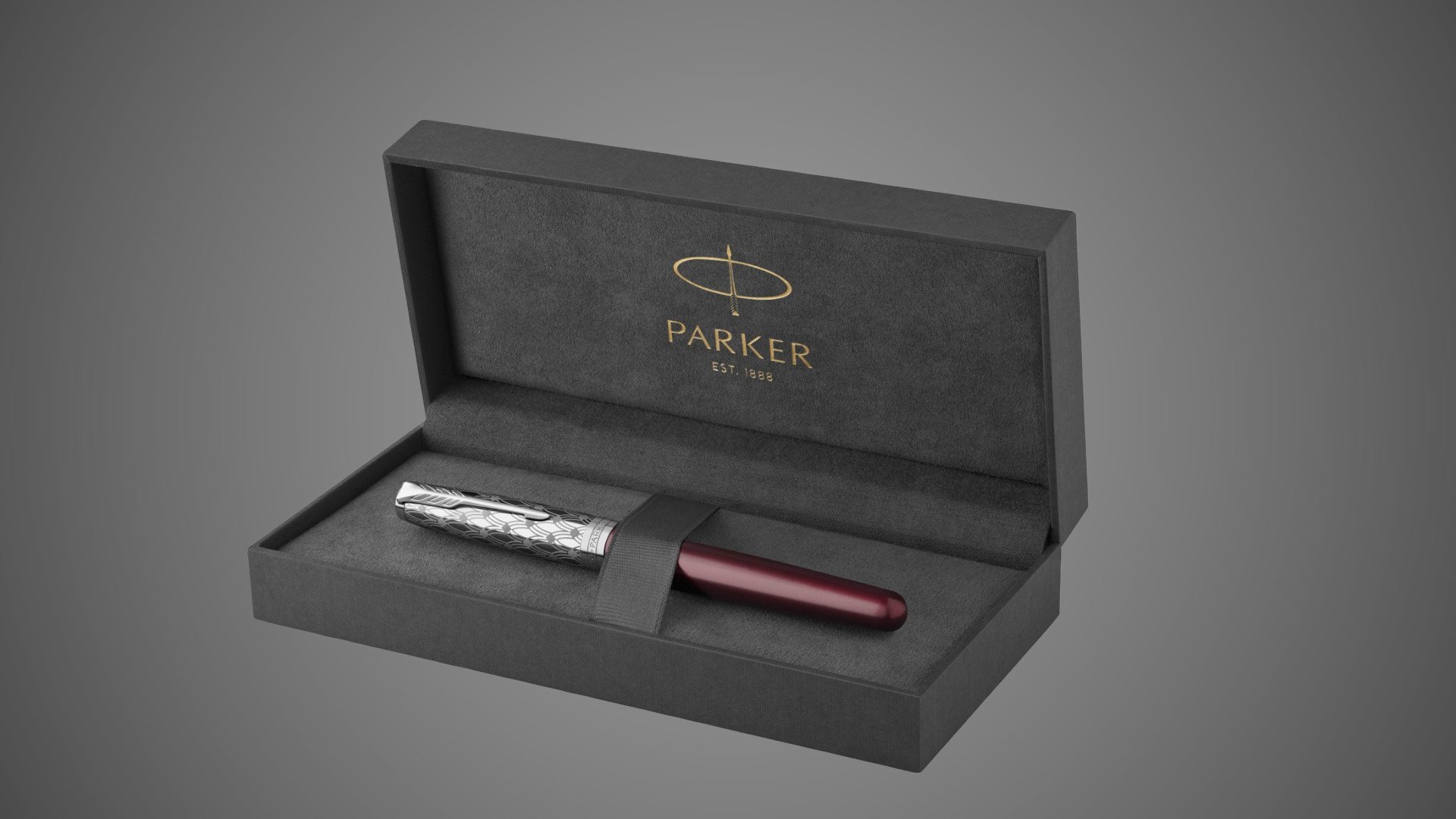 Ручка-роллер Parker Sonnet Premium Refresh RED CT, стержень: F, цвет чернил: black, в подарочной упаковке, Лаки и смолы: лак, латунь, нержавеющая сталь, палладий