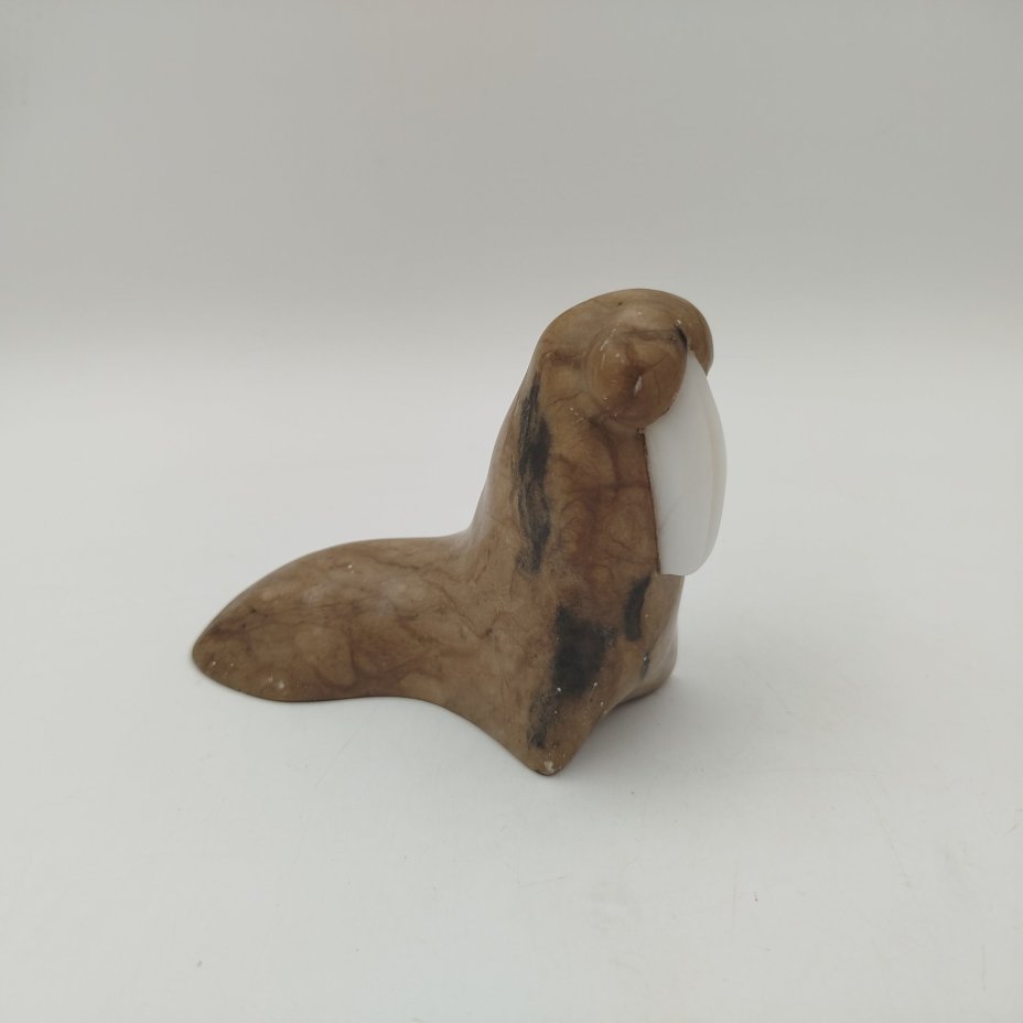 Статуэтка "Морж", камень, резьба, СССР, 1960-1990 гг.