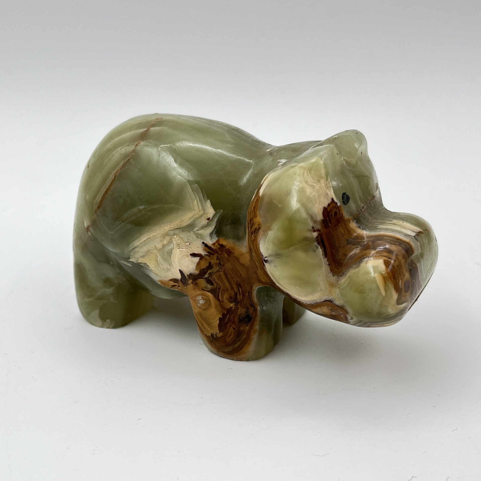 Статуэтка "Бегемот", натуральный камень (оникс), резьба, Азия, 2000-2015 гг.