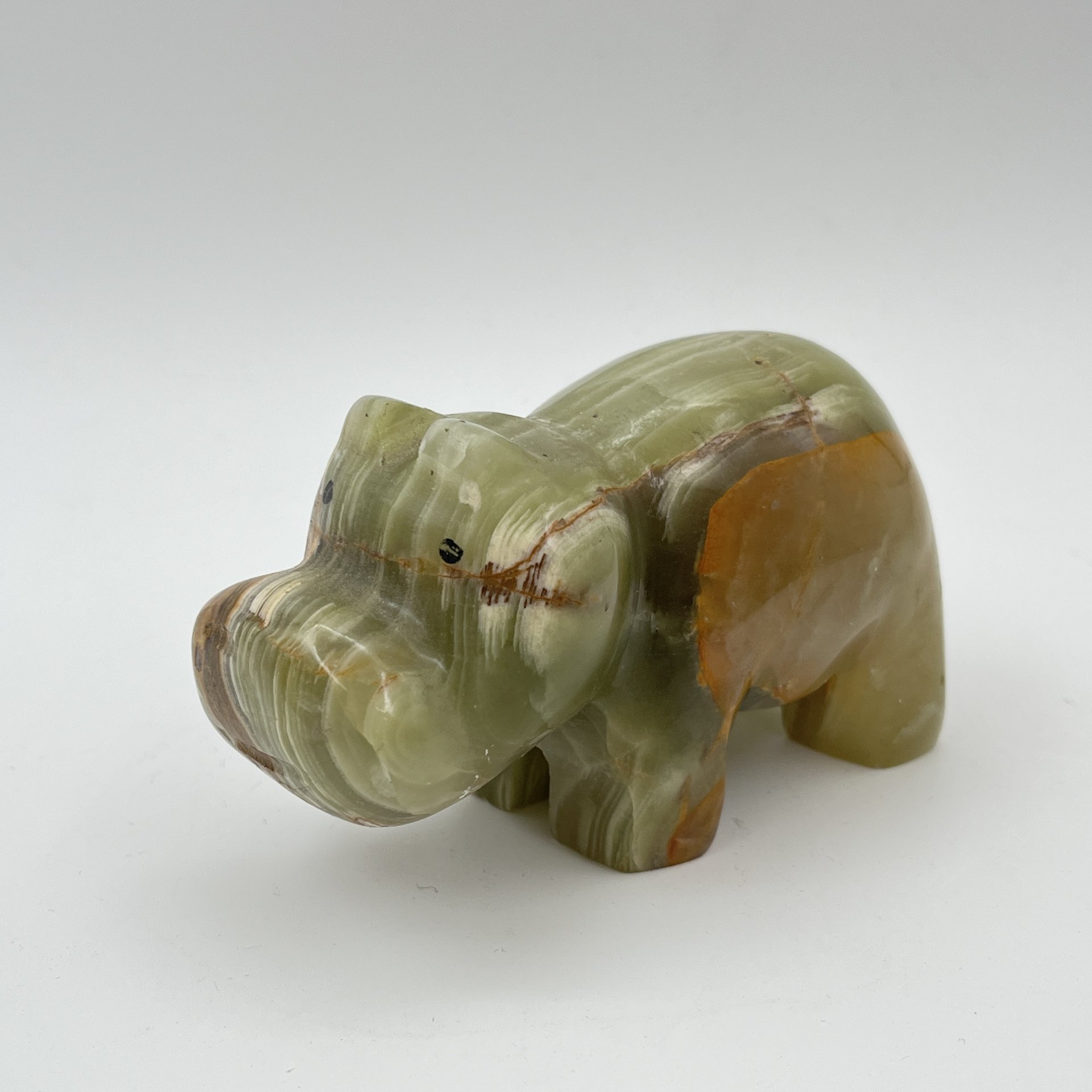 Статуэтка "Бегемот", натуральный камень (оникс), резьба, Азия, 2000-2015 гг.