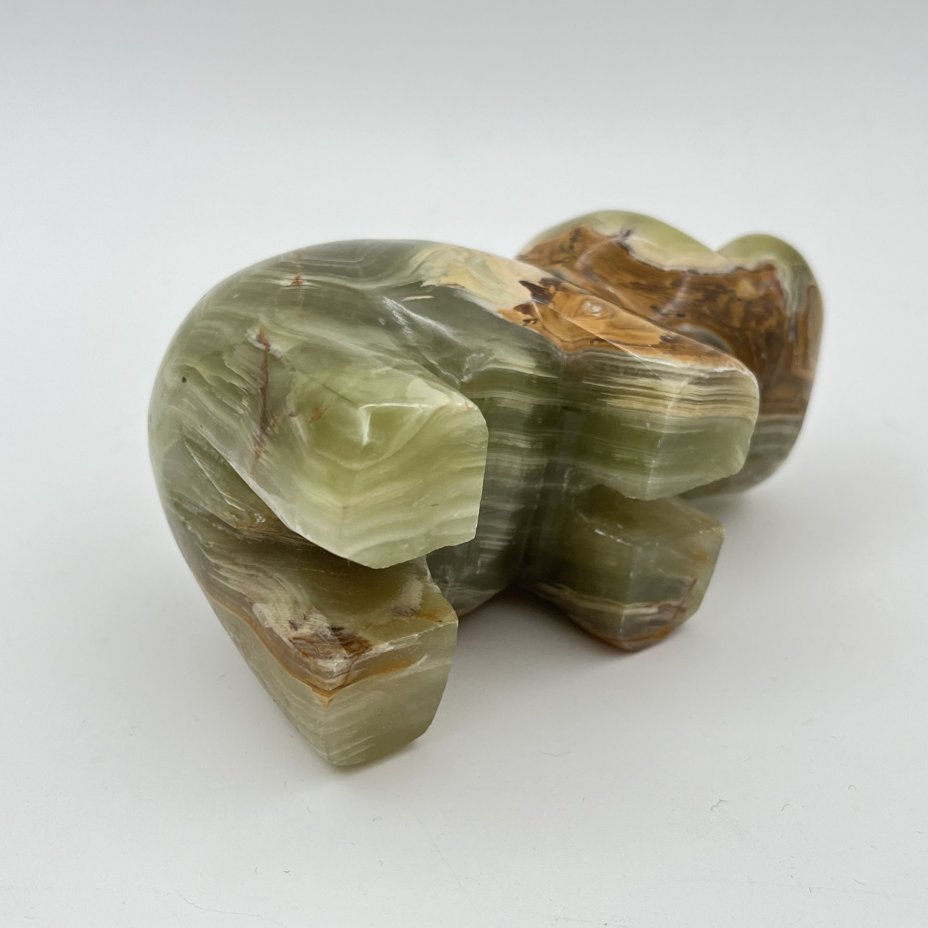 Статуэтка "Бегемот", натуральный камень (оникс), резьба