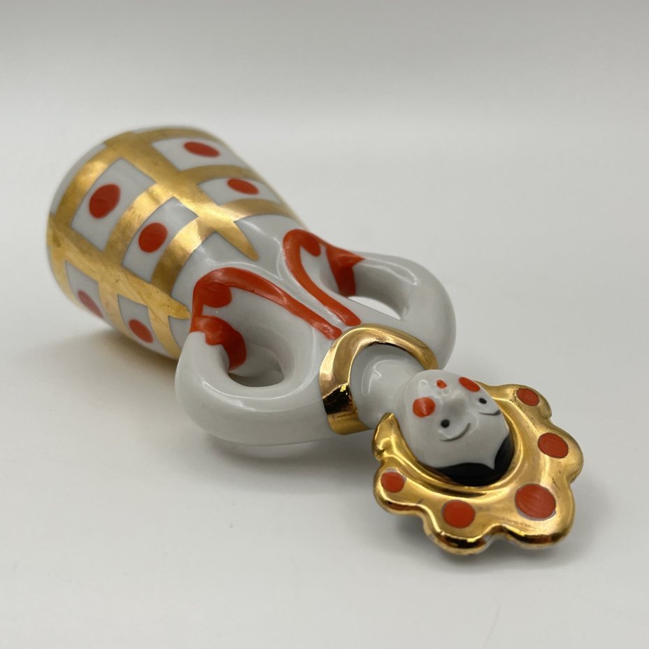 Статуэтка "Матрешка-невеста", фарфор, роспись, золочение, Дулевский фарфоровый завод (Дулёво), СССР, 1968-1991 гг.