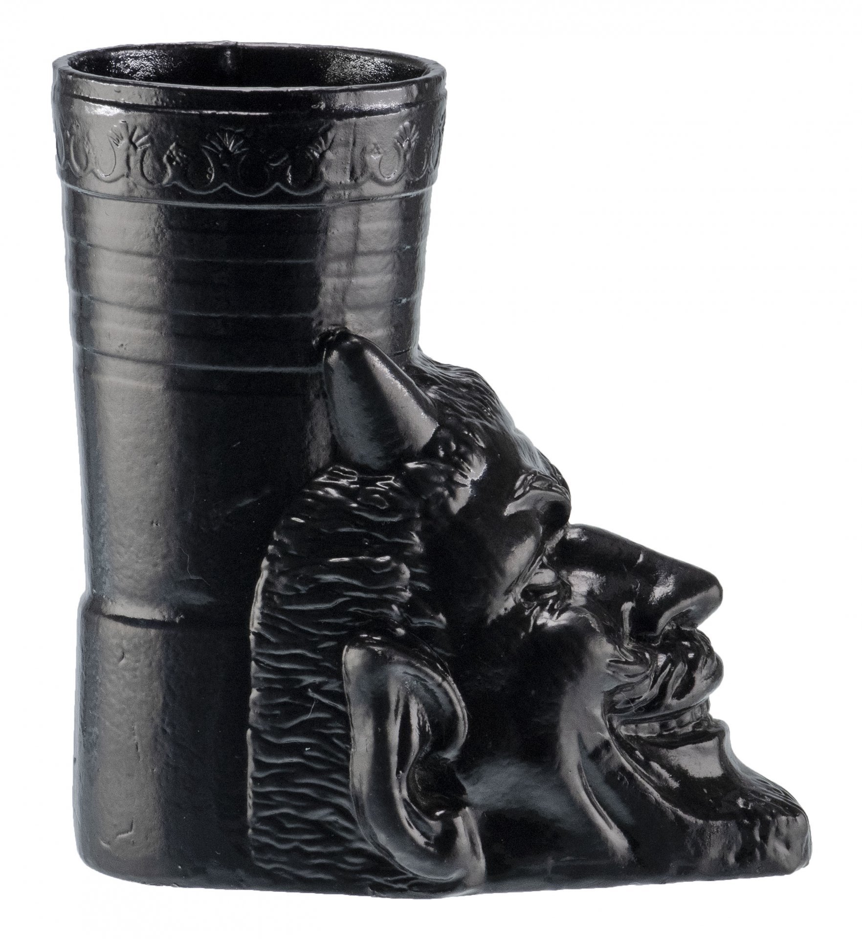 Карандашница "Голова Мефистофеля", силумин, крашение, СССР, 1970-1990 гг.