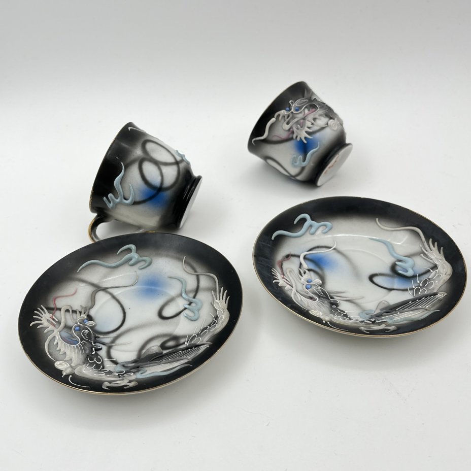 Набор из 2-х кофейных пар "Дракон", Lux Porcelain FAHD M.K.