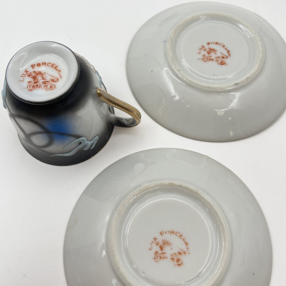 Набор из 2-х кофейных пар "Дракон", Lux Porcelain FAHD M.K.